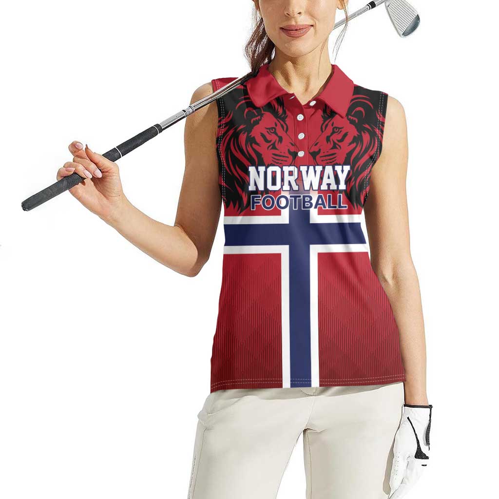 Custom Norway Football Women Sleeveless Polo Shirt Lion Sporty Style
