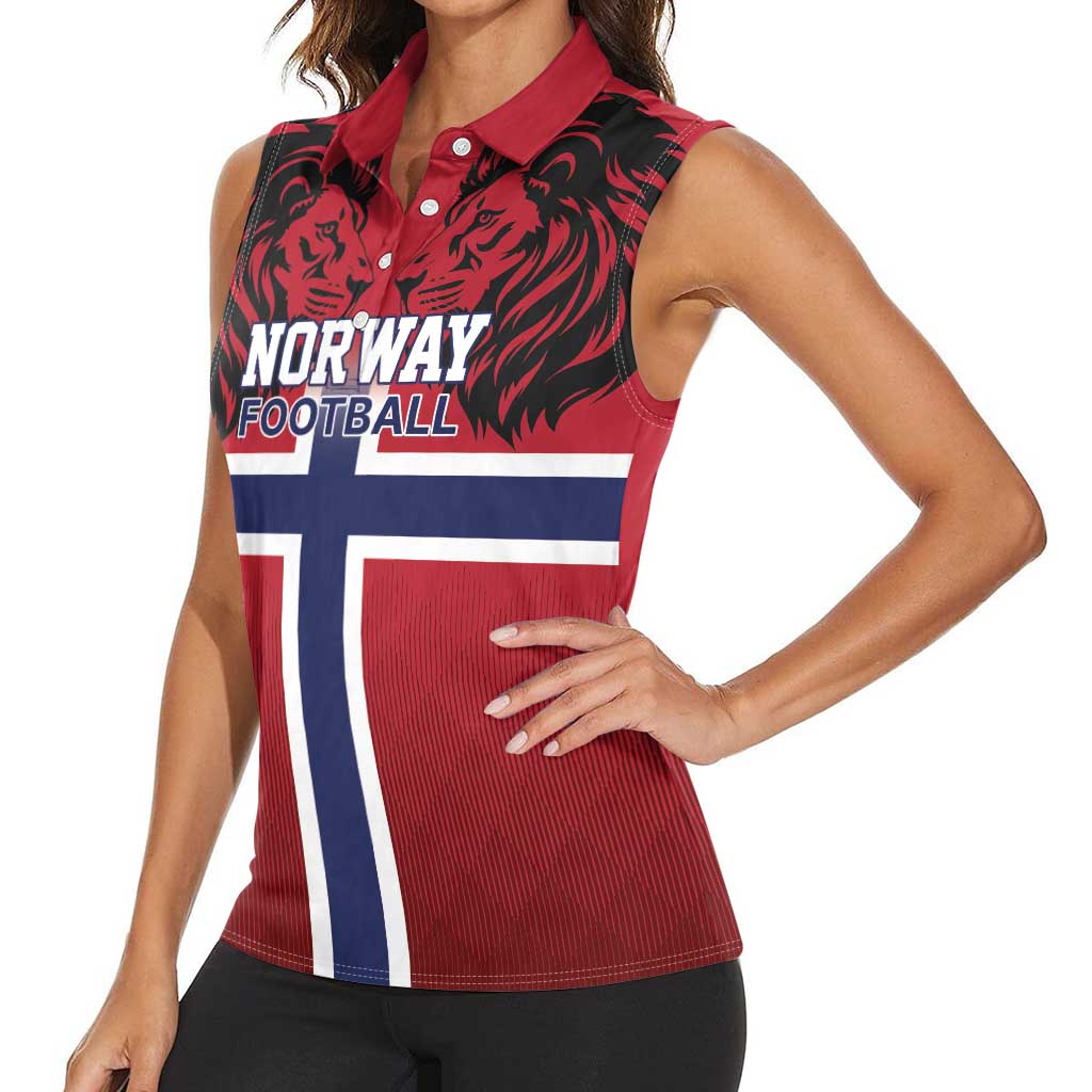 Custom Norway Football Women Sleeveless Polo Shirt Lion Sporty Style