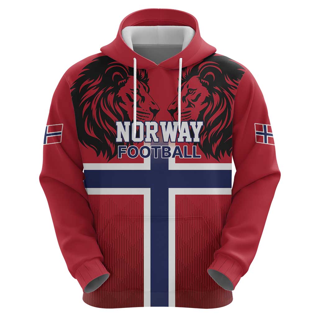 Custom Norway Football Zip Hoodie Lion Sporty Style