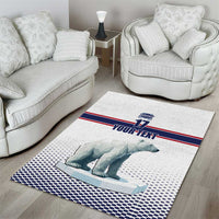 Norway Ice Hockey Custom Area Rug Norge Polar Bears White Style