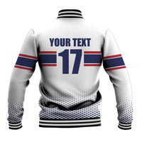 Norway Ice Hockey Custom Baseball Jacket Norge Polar Bears White Style