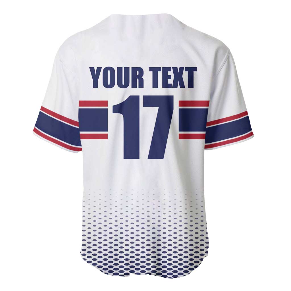 Norway Ice Hockey Custom Baseball Jersey Norge Polar Bears White Style