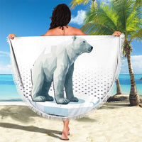 Norway Ice Hockey Custom Beach Blanket Norge Polar Bears White Style