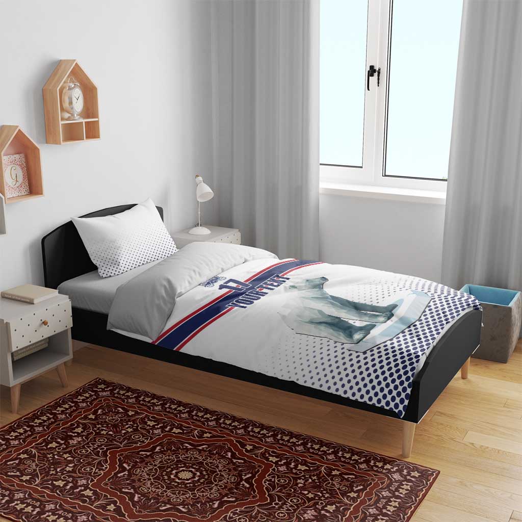 Norway Ice Hockey Custom Bedding Set Norge Polar Bears White Style