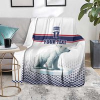 Norway Ice Hockey Custom Blanket Norge Polar Bears White Style
