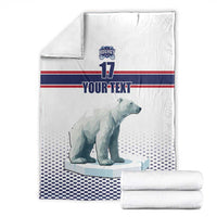 Norway Ice Hockey Custom Blanket Norge Polar Bears White Style