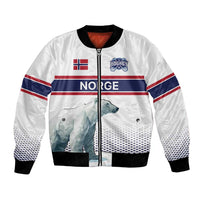 Norway Ice Hockey Custom Bomber Jacket Norge Polar Bears White Style