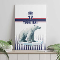 Norway Ice Hockey Custom Canvas Wall Art Norge Polar Bears White Style