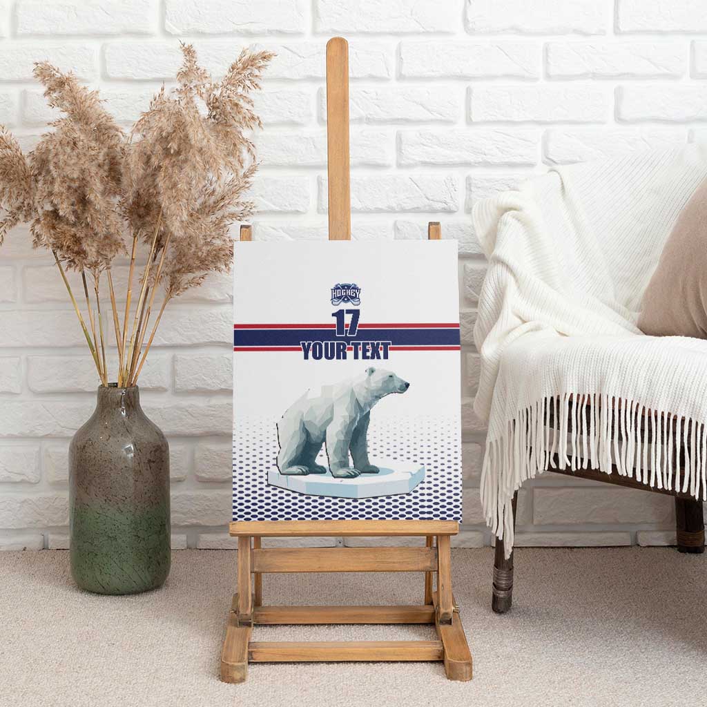 Norway Ice Hockey Custom Canvas Wall Art Norge Polar Bears White Style