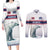 Norway Ice Hockey Custom Couples Matching Long Sleeve Bodycon Dress and Long Sleeve Button Shirt Norge Polar Bears White Style