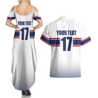 Norway Ice Hockey Custom Couples Matching Summer Maxi Dress and Hawaiian Shirt Norge Polar Bears White Style