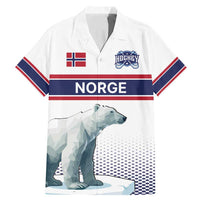 Norway Ice Hockey Custom Family Matching Mermaid Dress and Hawaiian Shirt Norge Polar Bears White Style