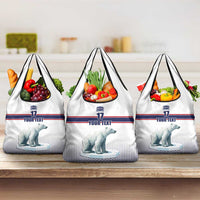 Norway Ice Hockey Custom Grocery Bag Norge Polar Bears White Style