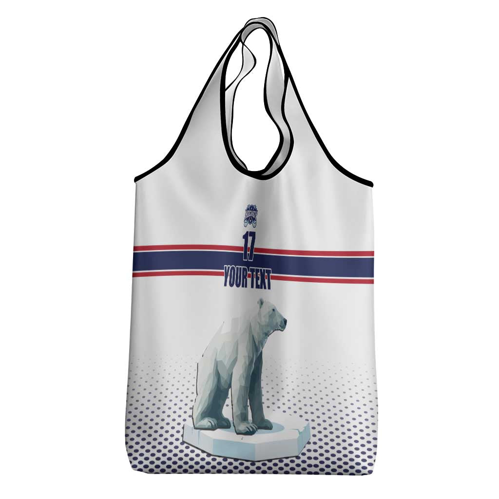 Norway Ice Hockey Custom Grocery Bag Norge Polar Bears White Style