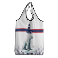 Norway Ice Hockey Custom Grocery Bag Norge Polar Bears White Style