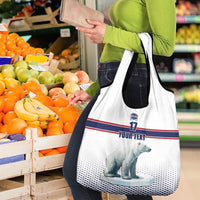 Norway Ice Hockey Custom Grocery Bag Norge Polar Bears White Style