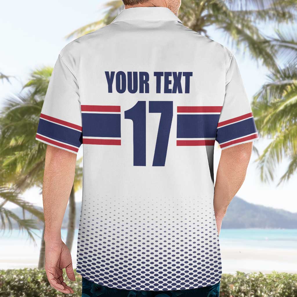 Norway Ice Hockey Custom Hawaiian Shirt Norge Polar Bears White Style