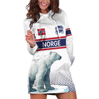 Norway Ice Hockey Custom Hoodie Dress Norge Polar Bears White Style