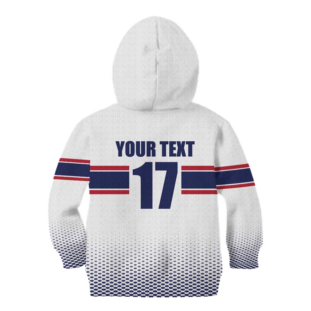 Norway Ice Hockey Custom Kid Hoodie Norge Polar Bears White Style