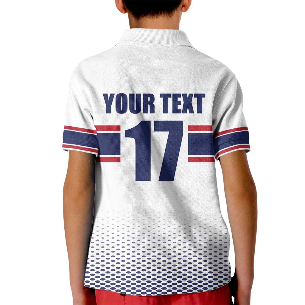 Norway Ice Hockey Custom Kid Polo Shirt Norge Polar Bears White Style