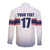 Norway Ice Hockey Custom Long Sleeve Button Shirt Norge Polar Bears White Style