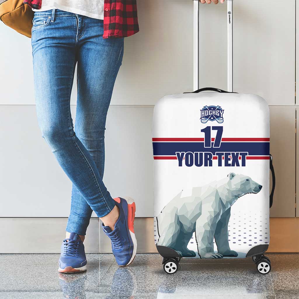 Norway Ice Hockey Custom Luggage Cover Norge Polar Bears White Style
