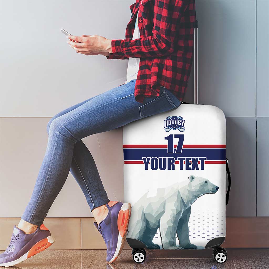 Norway Ice Hockey Custom Luggage Cover Norge Polar Bears White Style