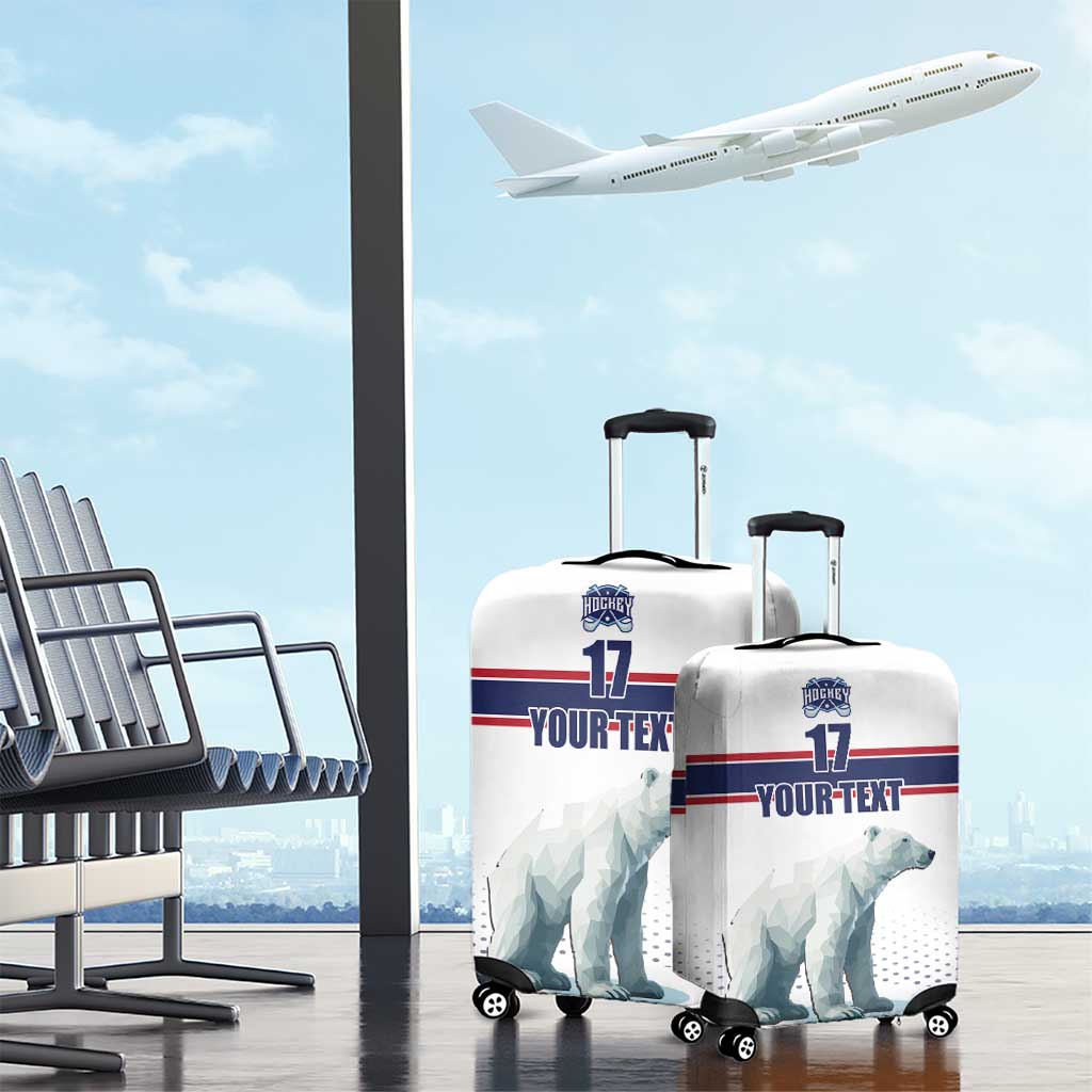 Norway Ice Hockey Custom Luggage Cover Norge Polar Bears White Style