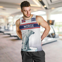 Norway Ice Hockey Custom Men Tank Top Norge Polar Bears White Style