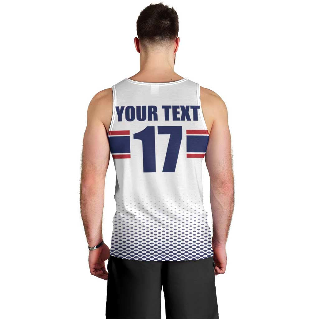 Norway Ice Hockey Custom Men Tank Top Norge Polar Bears White Style