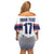 Norway Ice Hockey Custom Off Shoulder Short Dress Norge Polar Bears White Style