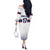 Norway Ice Hockey Custom Off The Shoulder Long Sleeve Dress Norge Polar Bears White Style