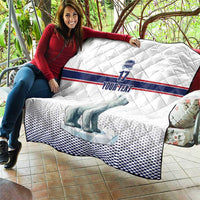 Norway Ice Hockey Custom Quilt Norge Polar Bears White Style