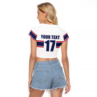 Norway Ice Hockey Custom Raglan Cropped T Shirt Norge Polar Bears White Style