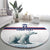 Norway Ice Hockey Custom Round Carpet Norge Polar Bears White Style