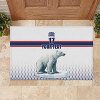 Norway Ice Hockey Custom Rubber Doormat Norge Polar Bears White Style