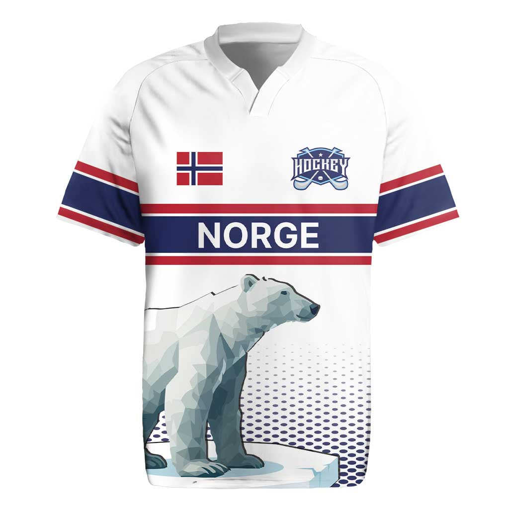 Norway Ice Hockey Custom Rugby Jersey Norge Polar Bears White Style
