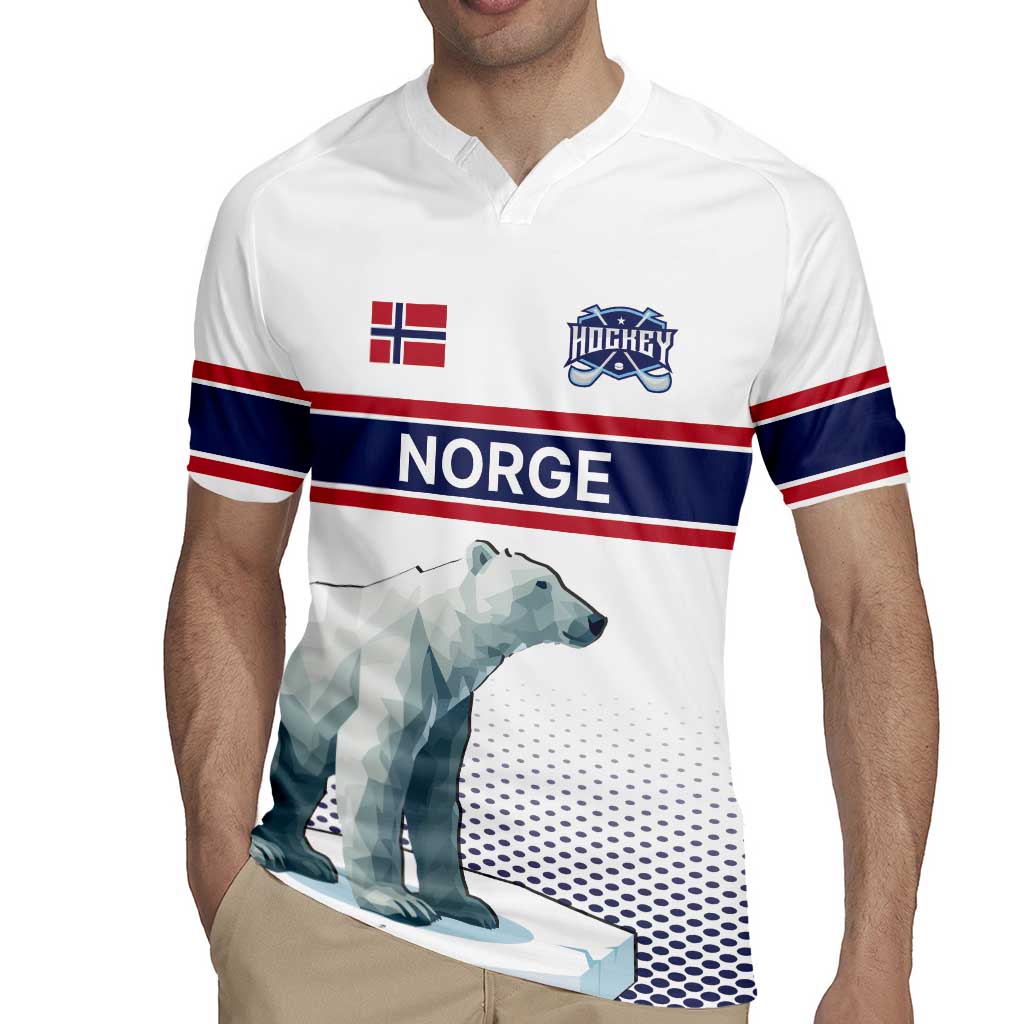 Norway Ice Hockey Custom Rugby Jersey Norge Polar Bears White Style