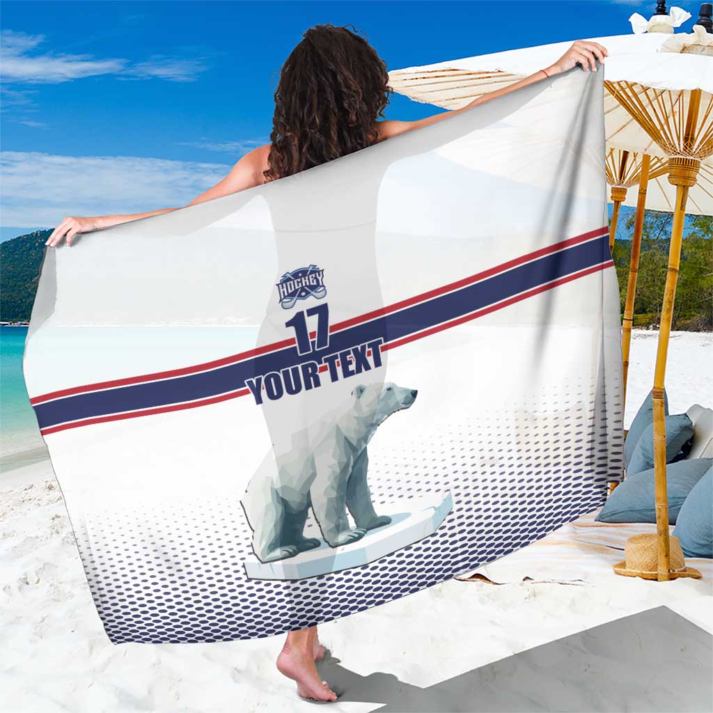 Norway Ice Hockey Custom Sarong Norge Polar Bears White Style