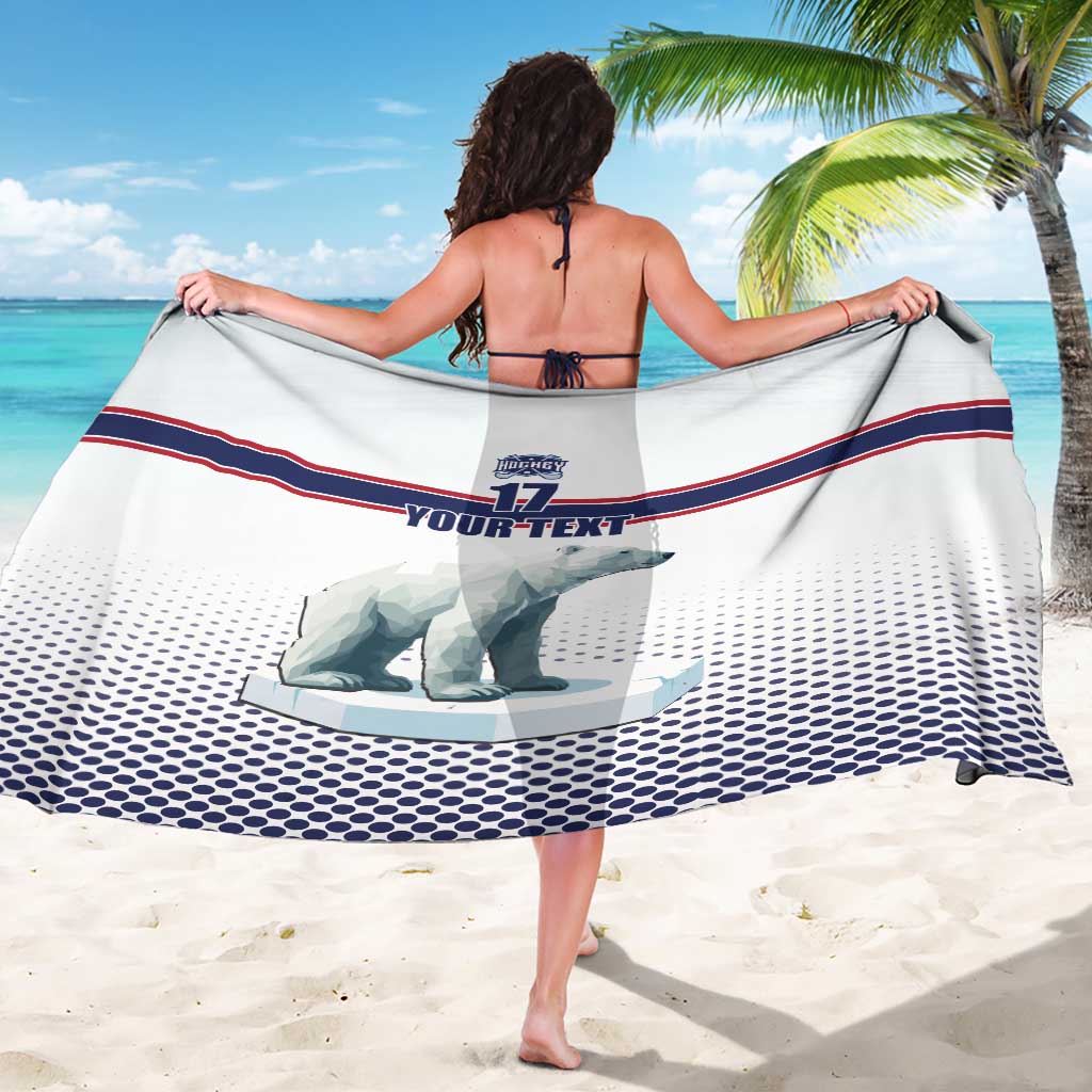 Norway Ice Hockey Custom Sarong Norge Polar Bears White Style