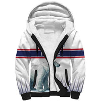 Norway Ice Hockey Custom Sherpa Hoodie Norge Polar Bears White Style