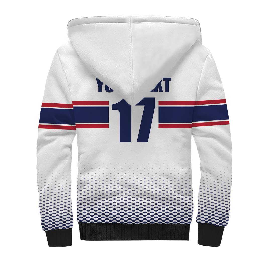 Norway Ice Hockey Custom Sherpa Hoodie Norge Polar Bears White Style