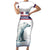 Norway Ice Hockey Custom Short Sleeve Bodycon Dress Norge Polar Bears White Style