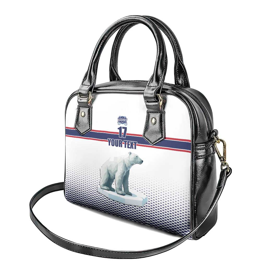 Norway Ice Hockey Custom Shoulder Handbag Norge Polar Bears White Style