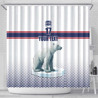 Norway Ice Hockey Custom Shower Curtain Norge Polar Bears White Style