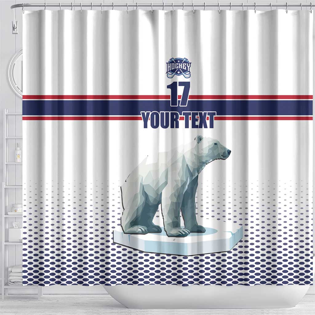 Norway Ice Hockey Custom Shower Curtain Norge Polar Bears White Style
