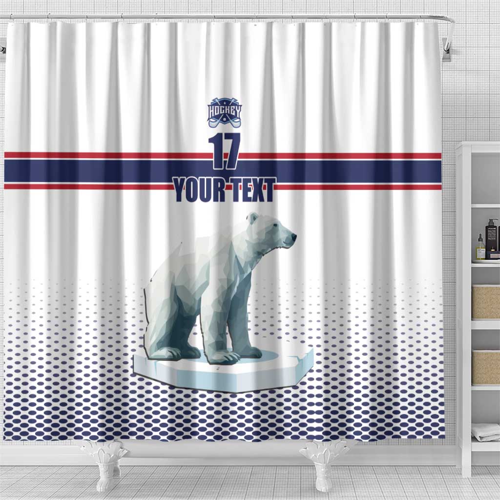 Norway Ice Hockey Custom Shower Curtain Norge Polar Bears White Style