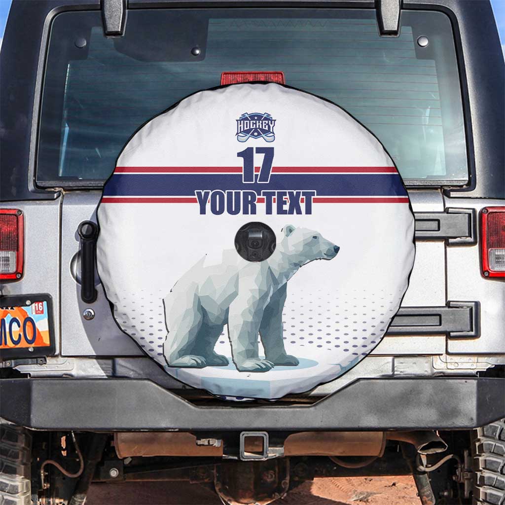 Norway Ice Hockey Custom Spare Tire Cover Norge Polar Bears White Style