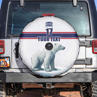 Norway Ice Hockey Custom Spare Tire Cover Norge Polar Bears White Style