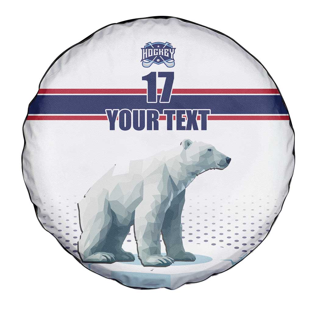 Norway Ice Hockey Custom Spare Tire Cover Norge Polar Bears White Style